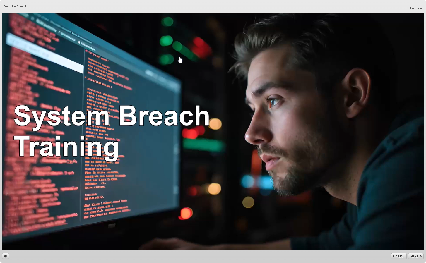 System Breach cybersecurity simulation demo (English)